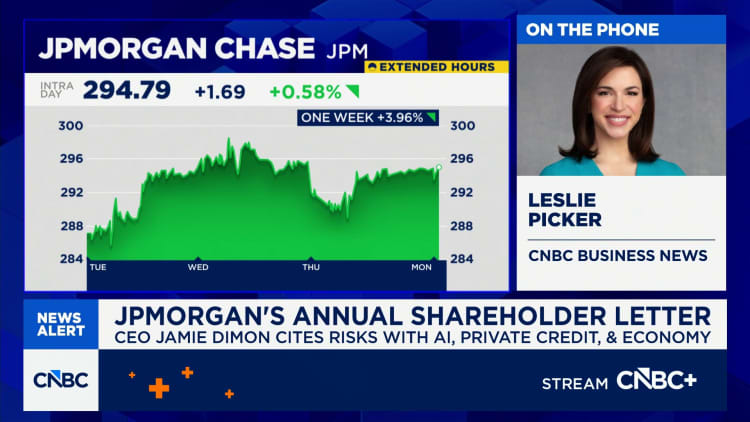 JPMorgan CEO Jamie Dimon in annual letter cites risks in geopolitics, AI and private markets